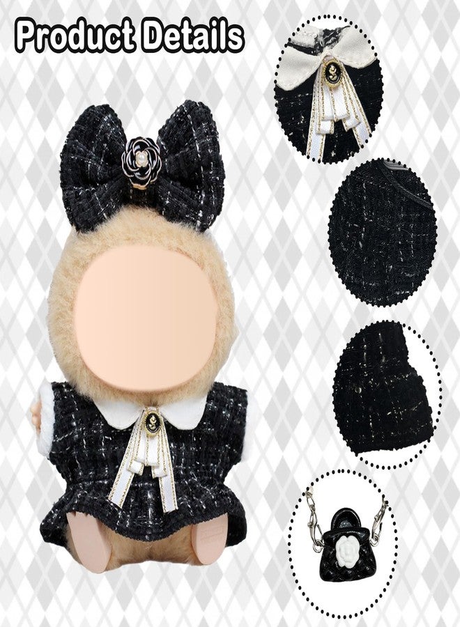 SQUISHCO Plush Toy, Black Style Outfit Set for Doll, Toy Girl Clothes for Doll with Headband and Bow Tie,Perfect for Display or Play - Image 4